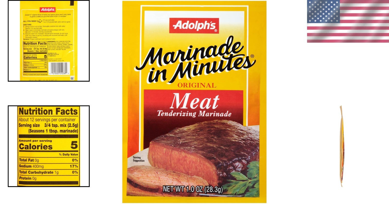 Gourmet Meat Tenderizing Marinade – 8 Pack of 1-Ounce Instant Flavor Boost