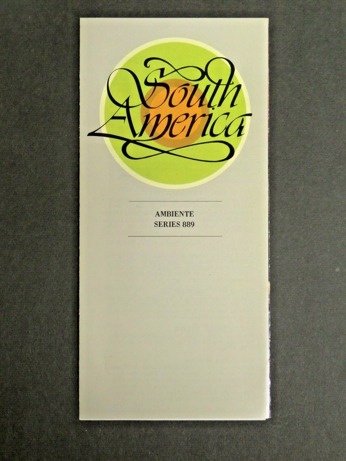 Vintage South America American Express Travel Brochure Ambiente Series 889 5404