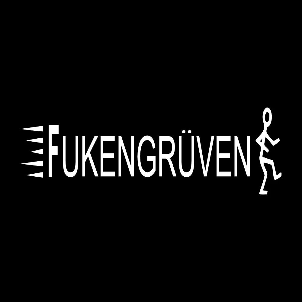 Fukengruven Decal Sticker White Die Cut Vinyl