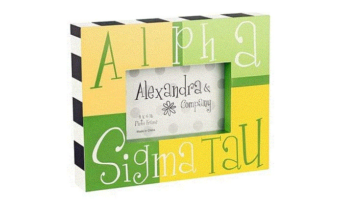 Alpha Sigma Tau Block Letter Picture Frame VINTAGE, RETRO, RETIRED