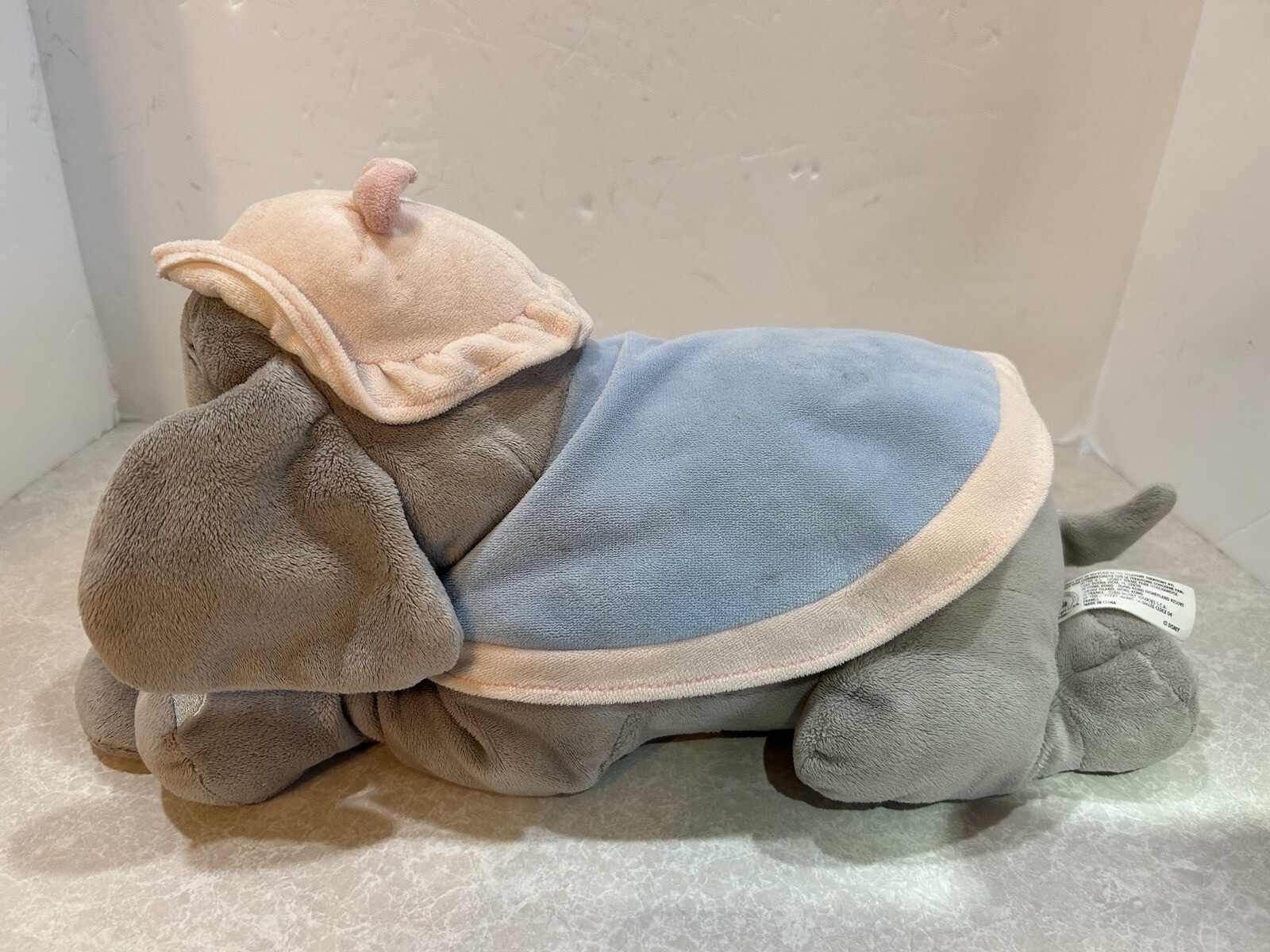 Disney Plush Dumbo. Approx 7” X 15”. Few Spots As Shown In Pictures. Disney Tag