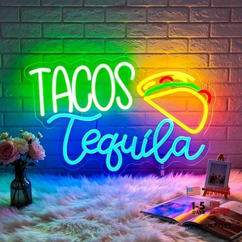 Tacos Neon Sign, Neon Signs for Wall Decor Neon LED Signs Room Neon Light Up