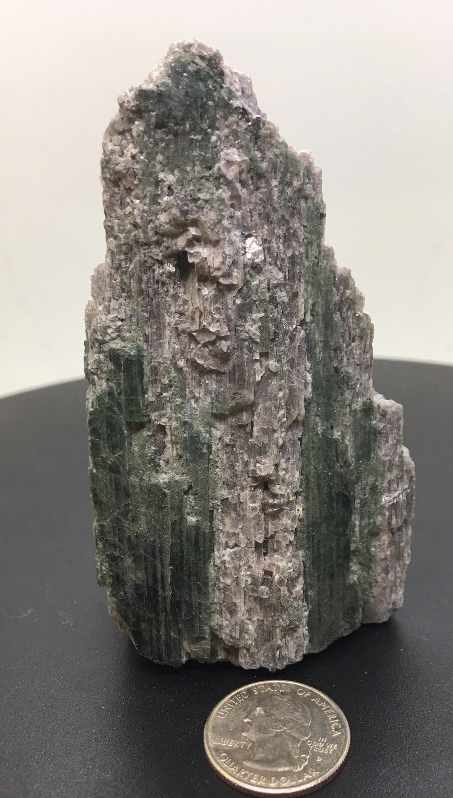 Green tourmaline with lepidolite 396 Grams