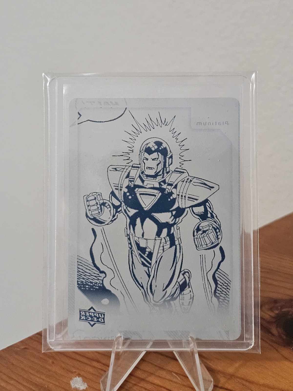 Iron Man – 2023 Upper Deck Marvel Platinum #123 Printing Plate Cyan 1/1