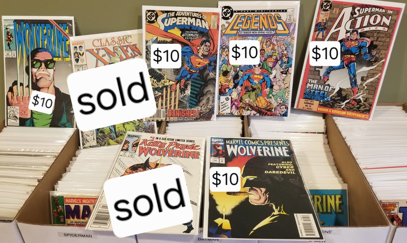 1990s MARVEL/DC COMICS ( BUY EACH=$8.99 ) SEE PICS FOR MARKED SOLD*