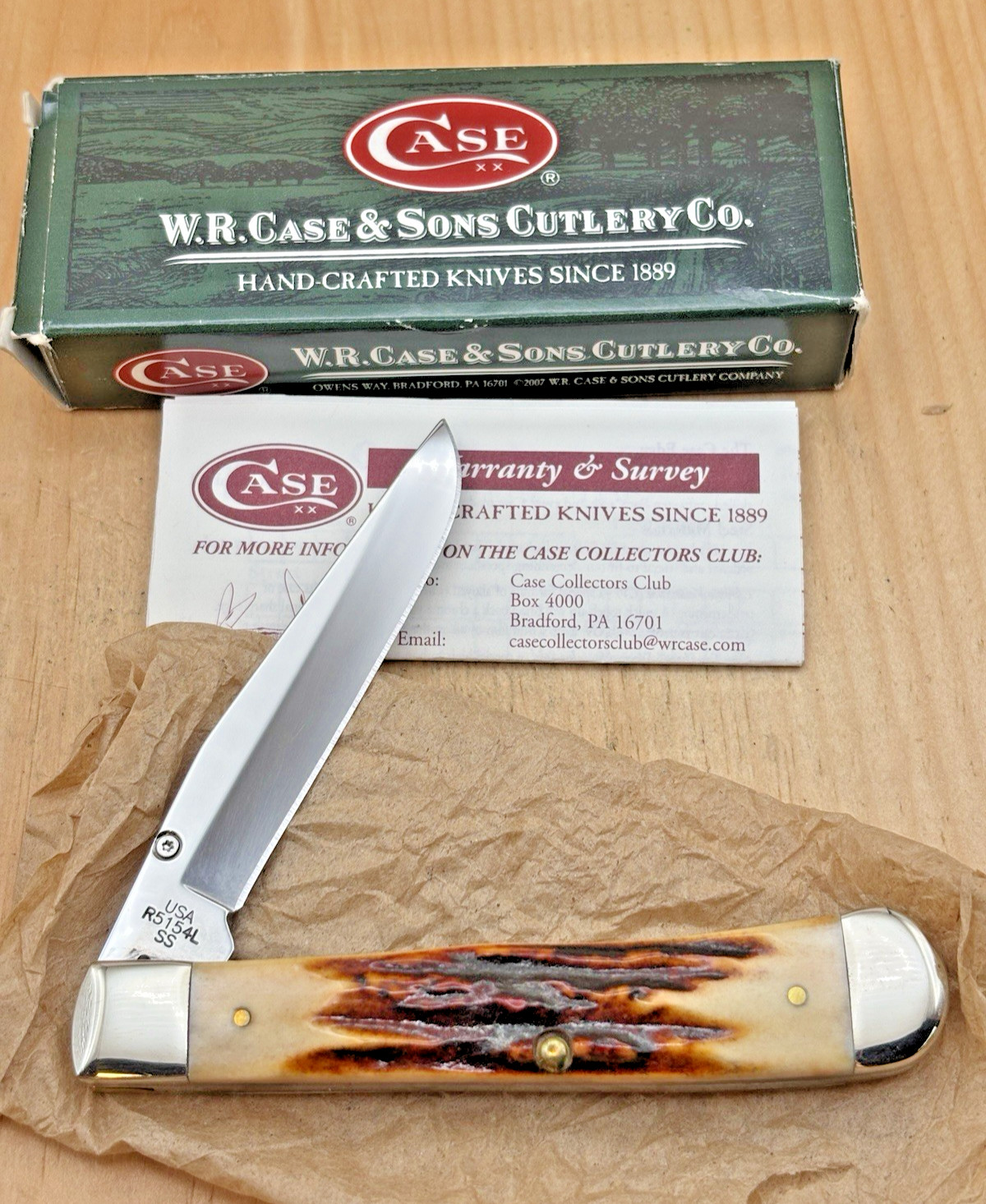SUPER RARE CASE R5154L TRAPPERLOCK RED STAG DATED 2008