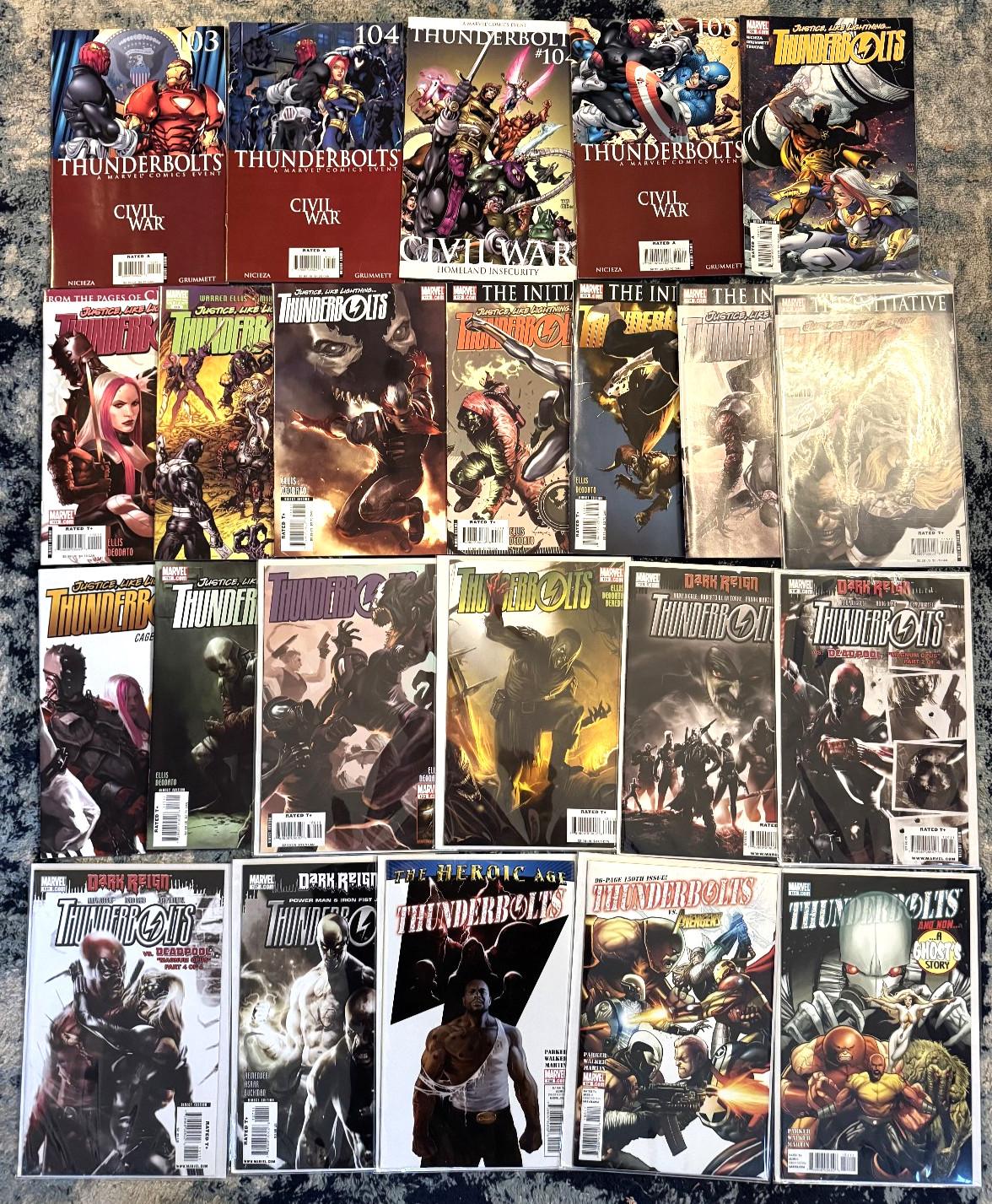 Thunderbolts #103-150 Lot of 23 (Marvel Comics 2007) Deadpool Bullseye Venom
