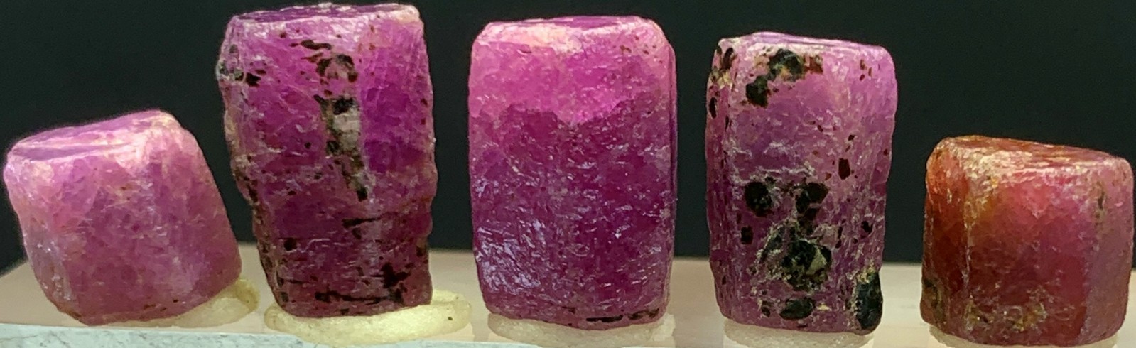 45 Carats Natural Terminated Pink Ruby Crystals Lot From Madagascar