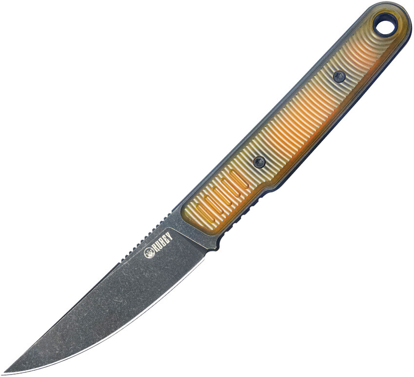Kubey JL Kwaiken Fixie Ultem Sandvik 14C28N Clip Point Fixed Blade Knife 355D