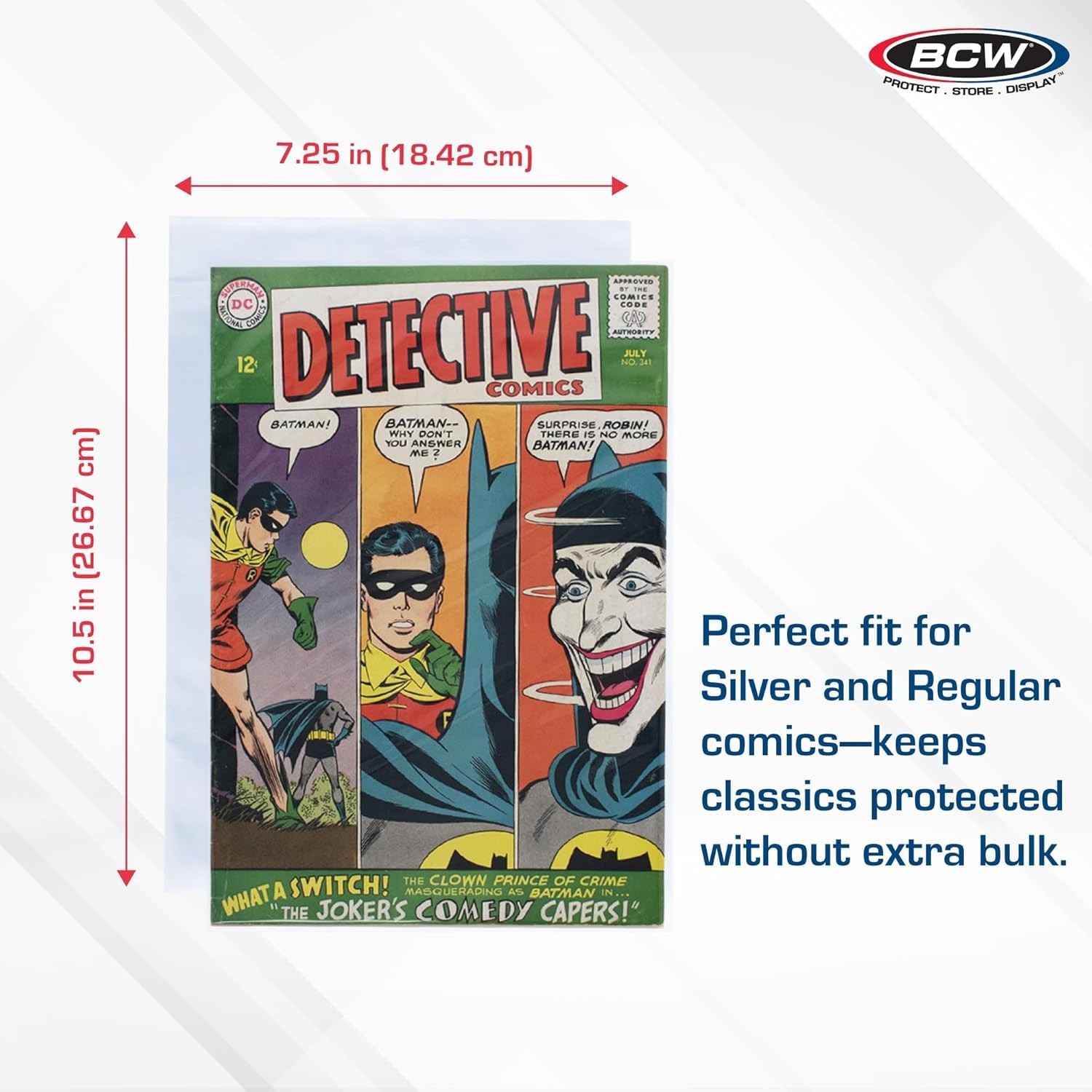 50 – BCW Archivals Regular / Silver 2-Mil Mylar Comic Book Bags & Board Set