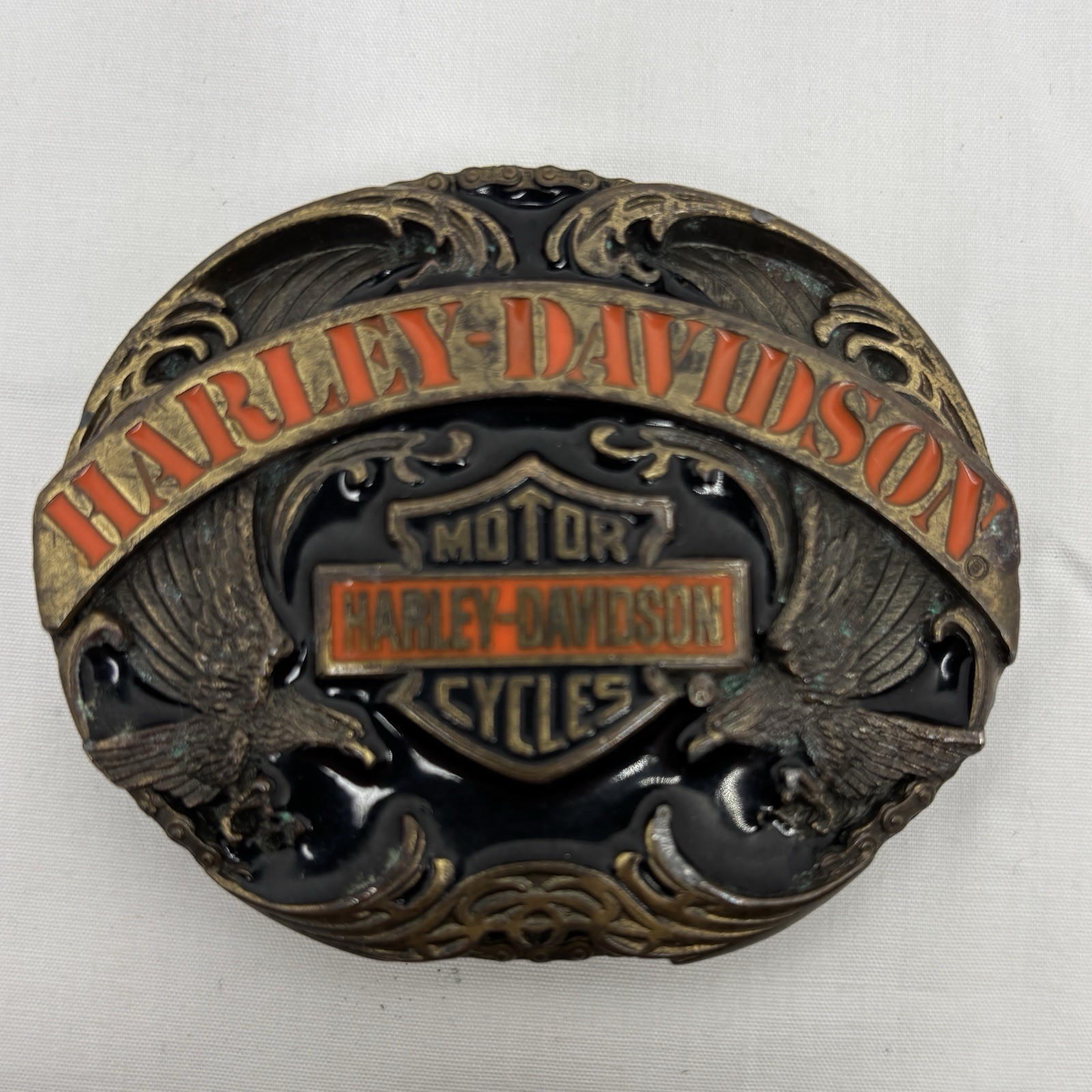 1991 Harley-Davidson Belt Buckle With Eagles Siskiyou Harmony Design Inc N-88 US