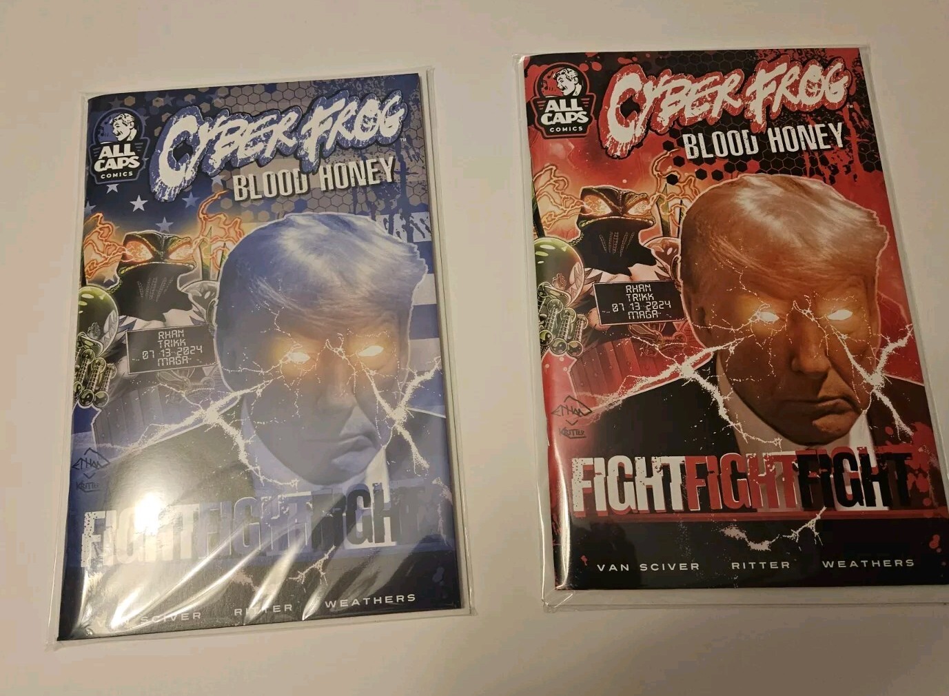 “BLUE MAGA & RED MAGA” CYBERFROG TRUMP COVER – CYBERFROG BLOODHONEY RARE VARIANT