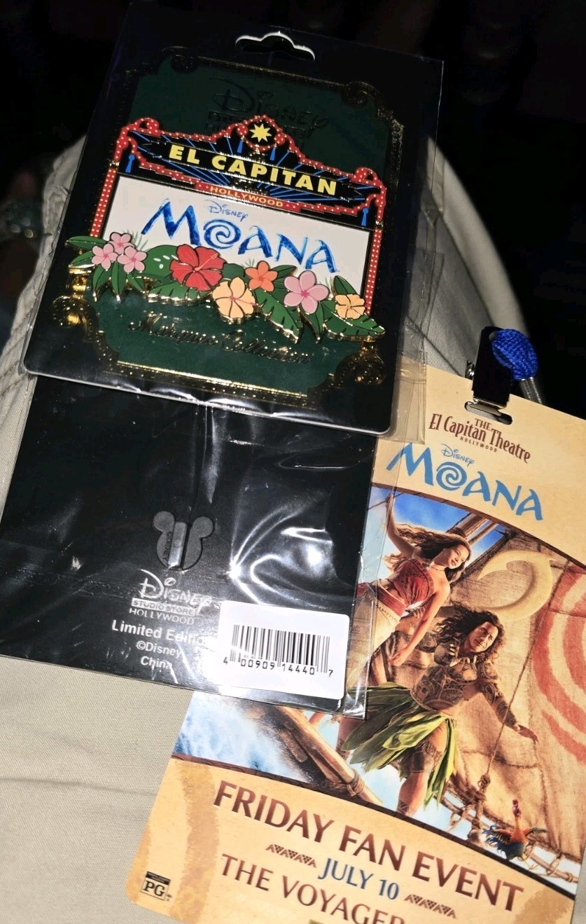LE 400 Moana Marquee Pin El Capitan DSSH Live Action Pin MOANA + VOYAGER CREDS!