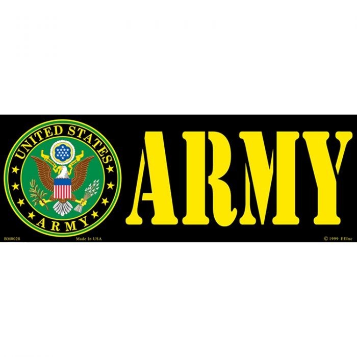 Eagle Emblems Patriotic Sticker United States ARMY Bumper Sticker 3-1/2 x 9-3/4″