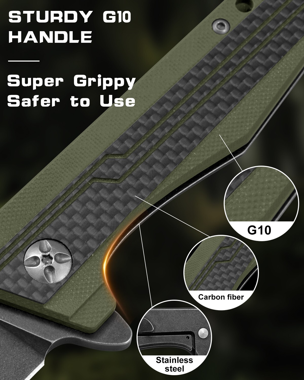 Dispatch 2.83″ Tactical Folding Knife 8Cr Blade Flipper EDC Pocket Knife