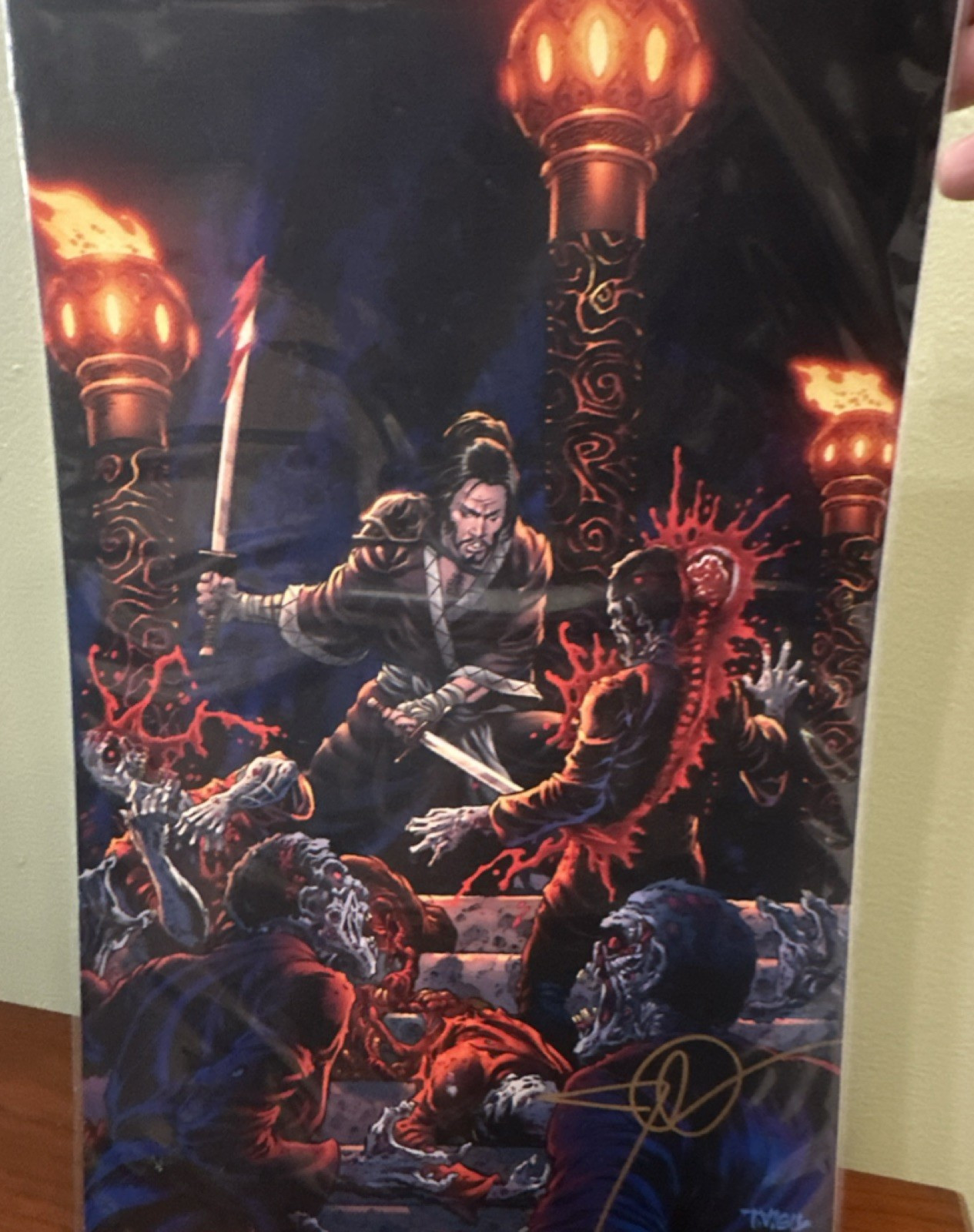 Dead Samurai #2 11×17 print signed Jon Dolmayan, w/COA