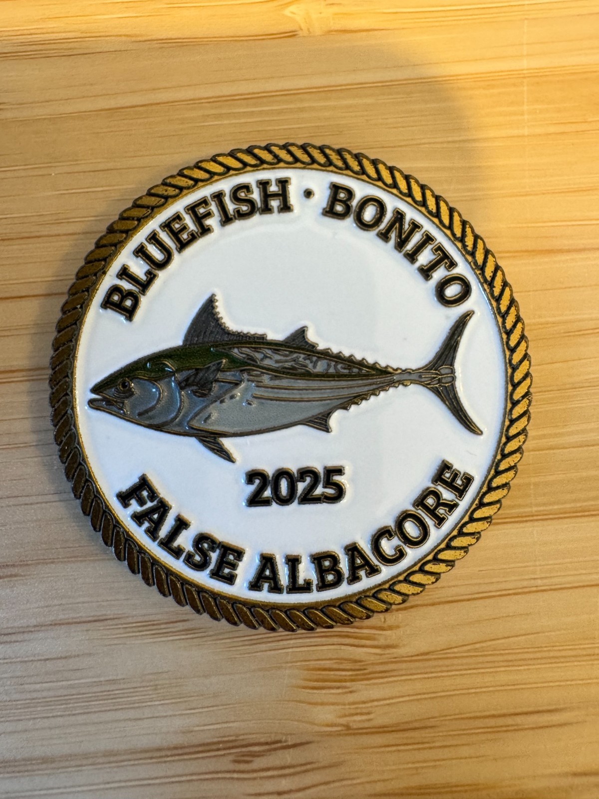 Fishing Challenge Coin – False Albacore – Martha’s Vineyard 2025