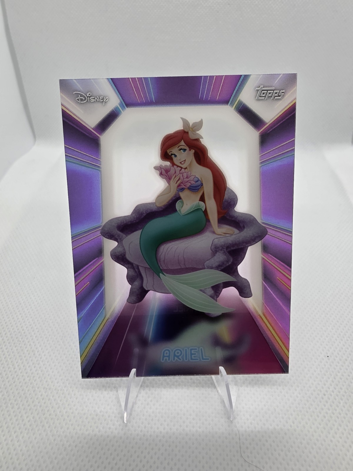 2026 Topps Disney Neon – Neon Lights PETG Acetate Insert- Ariel #NPL-3