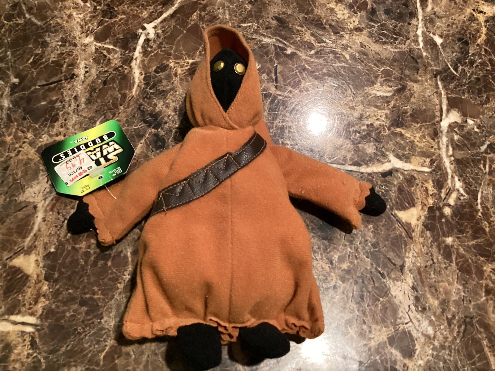 Vintage Star Wars Buddies Jawa Plush Beanie by Kenner 7″ with Tags 1997