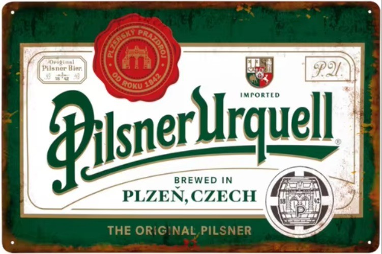 Pilsner Urquell period advertisement Tin Metal Signs Home Décor 8×12
