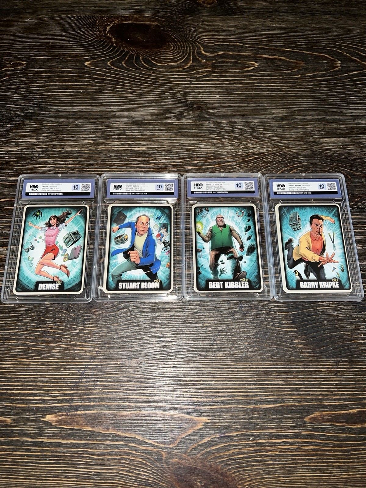SDCC 2026 Exclusive Stuart Fails To Save Universe Graded Card Set 10 + L Shirt