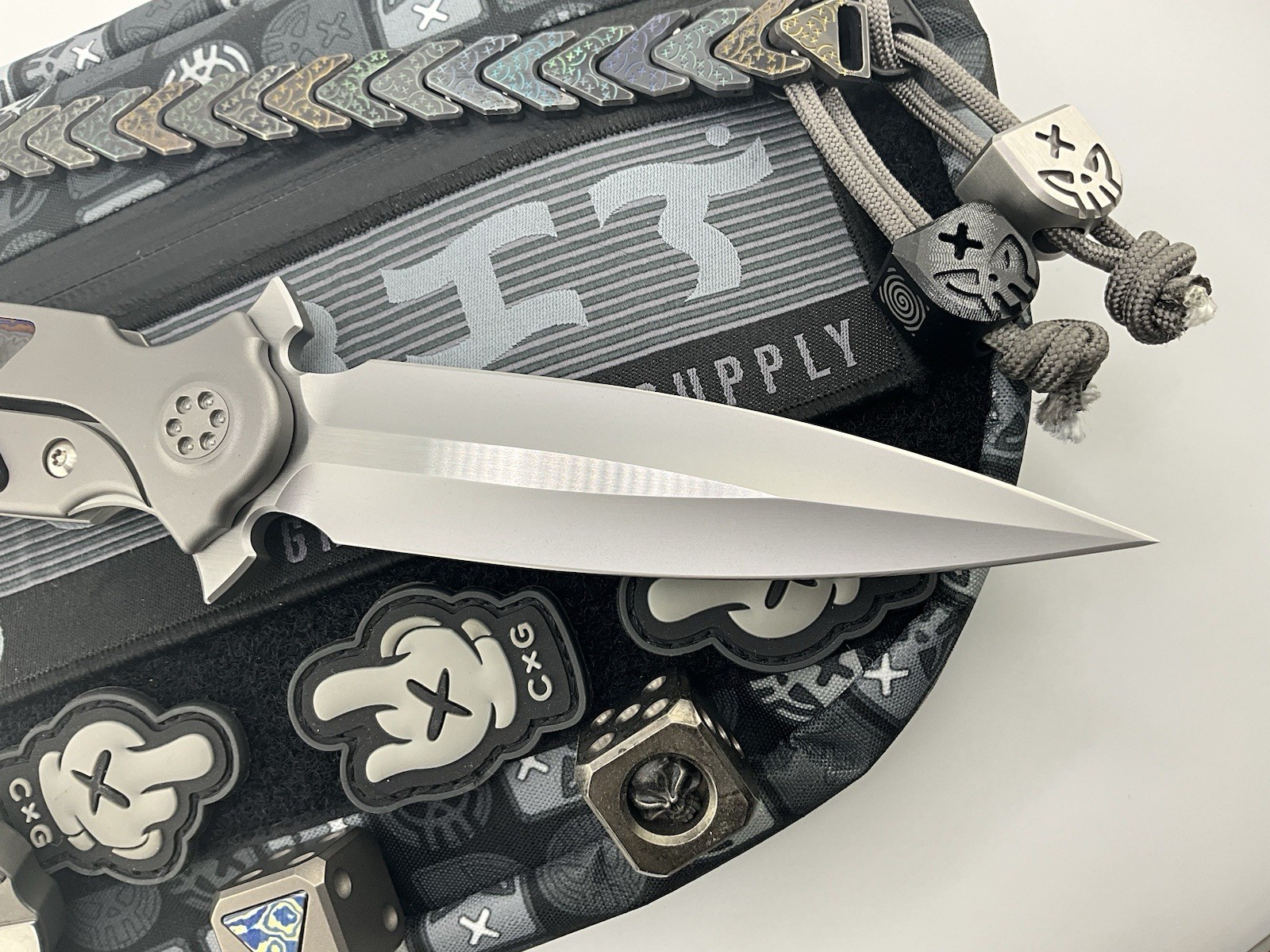 Sharp By Design Custom Arch Nemesis Titanium Zircuti Satin M390 Dual Edge