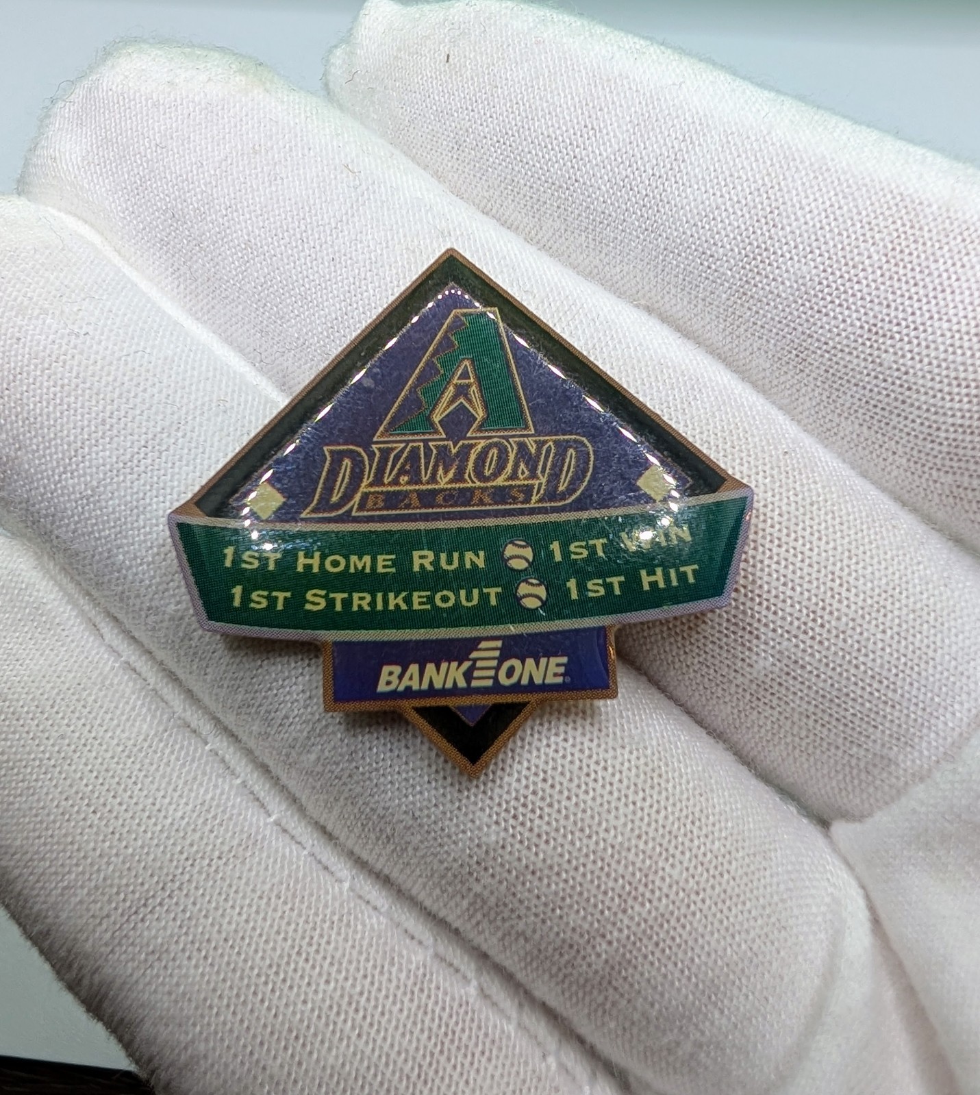 Arizona Diamondbacks Bank One 1st Home Run Win Strikeout Hit Lapel Pin MLB