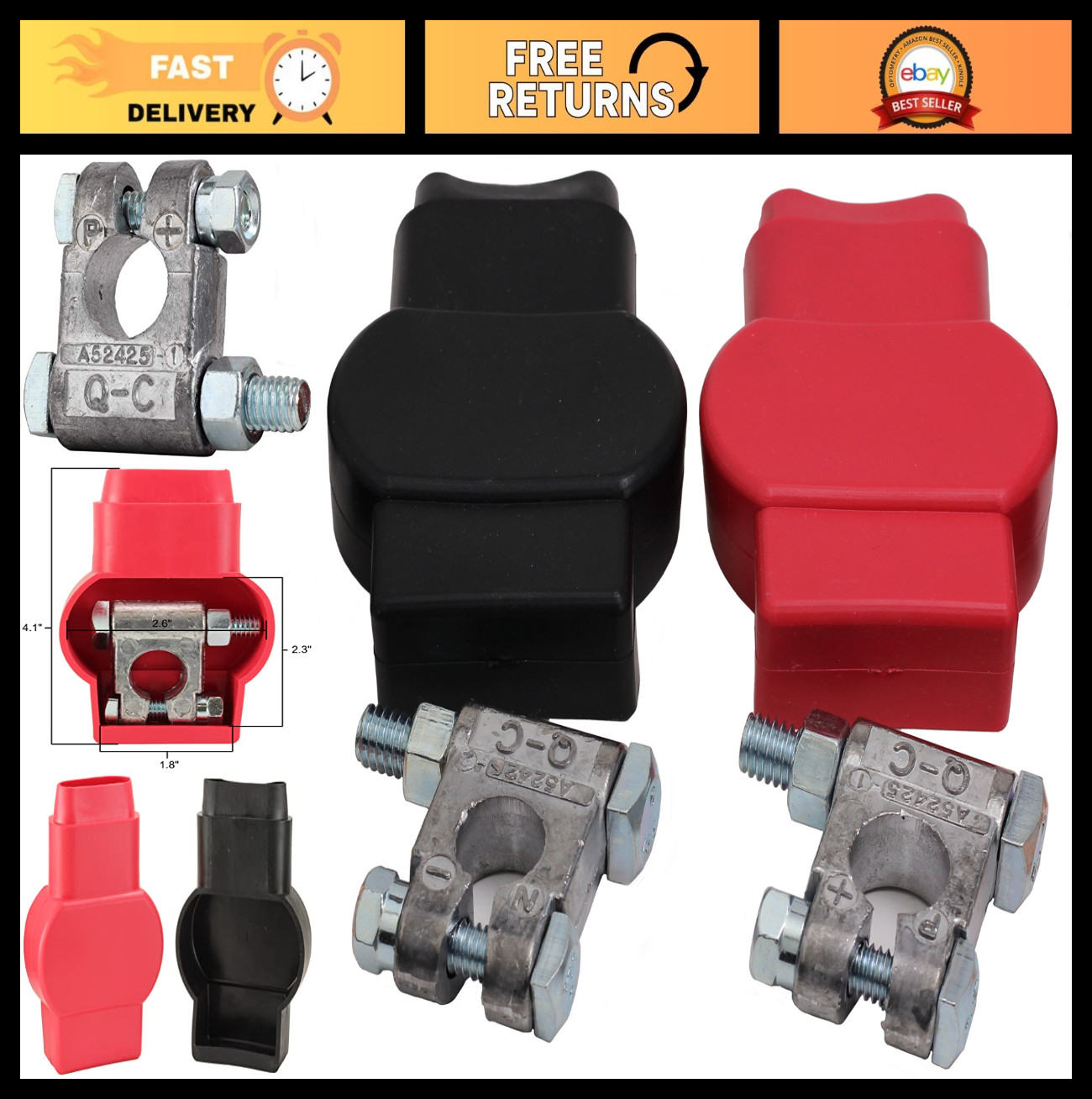 Military Spec Battery Terminal & Cover Kit – Top Post, Heavy Duty, Durable