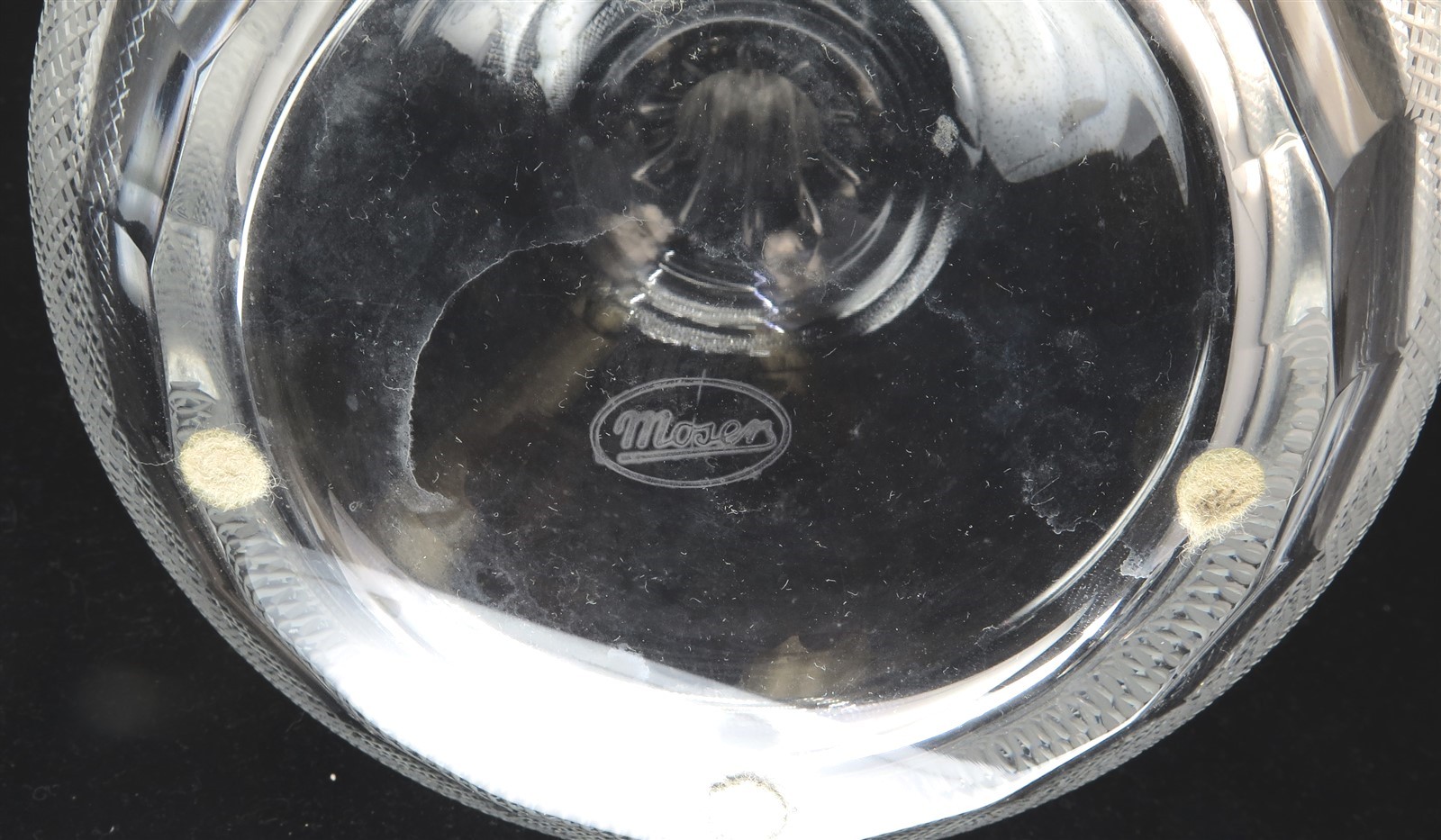 Moser Royal Pattern Diamonds & Panels Cut Crystal Decanter Signed c. 1920-1938