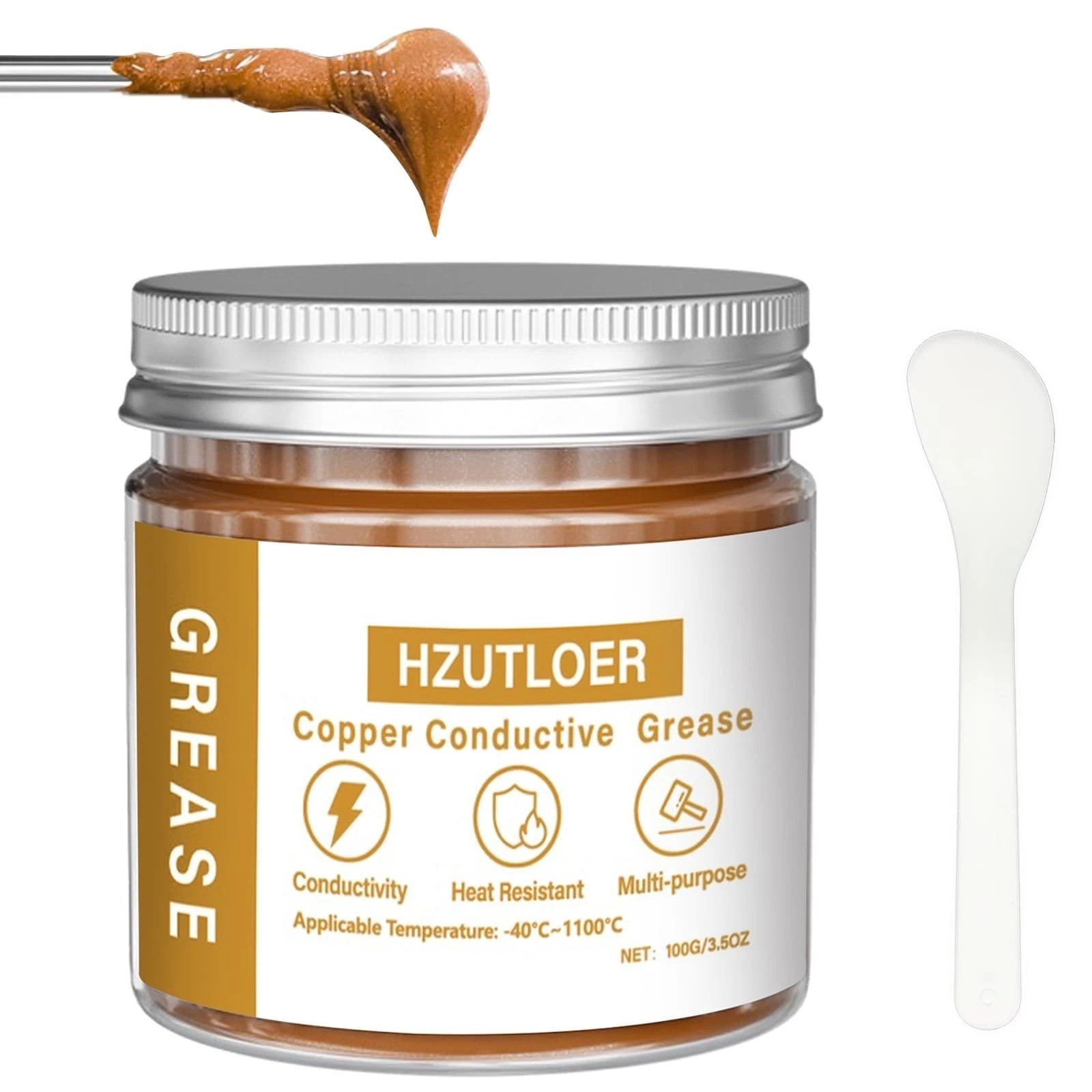 Hzutloer Copper Conductive Grease,100G Anti Arcing Conductive Paste for Autom…