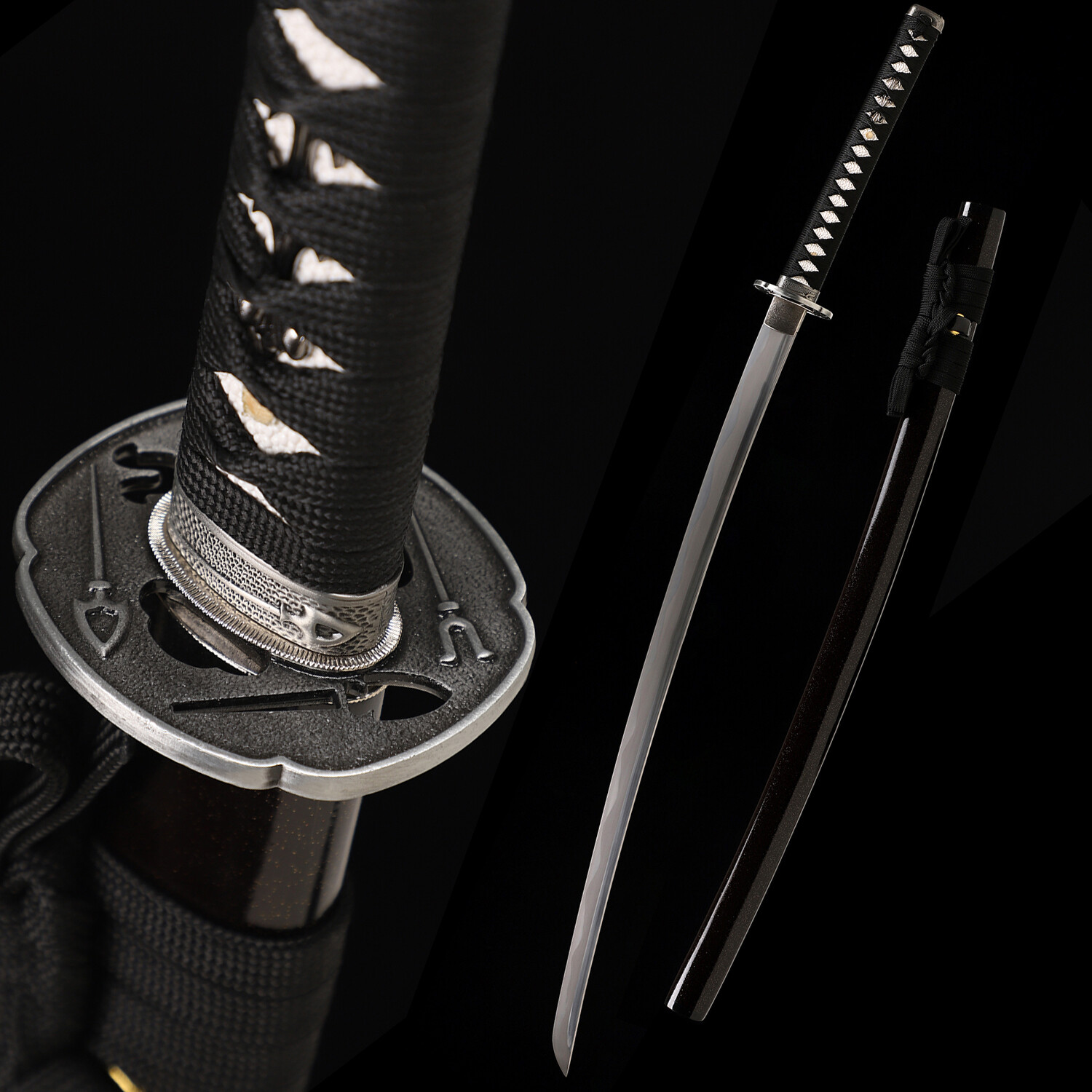 T10 Steel Clay Tempered Katana Razor Sharp Japanese Samurai Sword Real Hamon