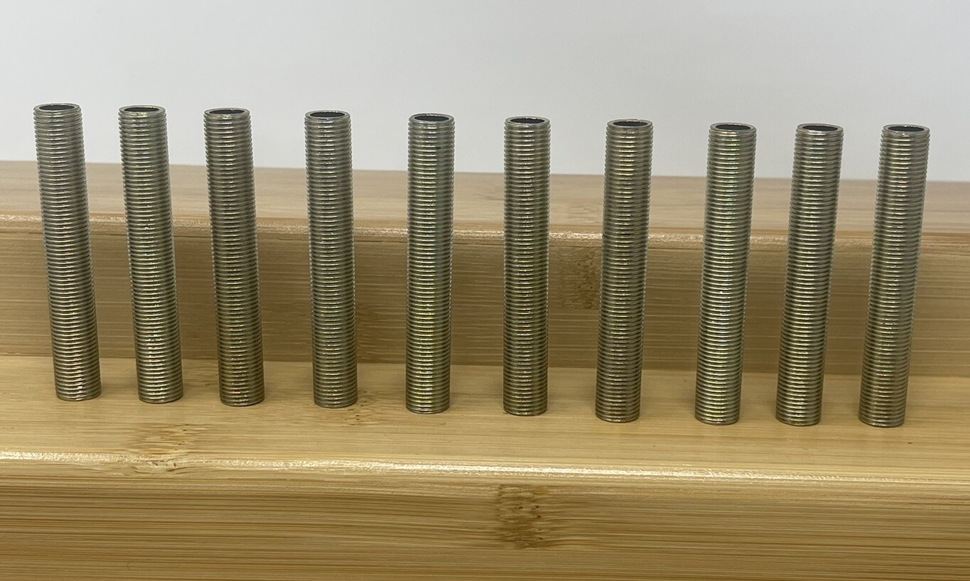 10x Metal Tobacco Pipe – 2 1/2 inch Long Threaded 1/8″ (Pipe Building)