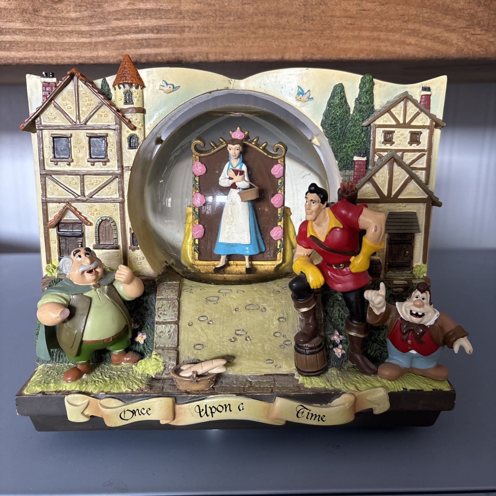 Disney Beauty &The Beast FigureMusical Figurine Music Box Double Sided SnowGlobe