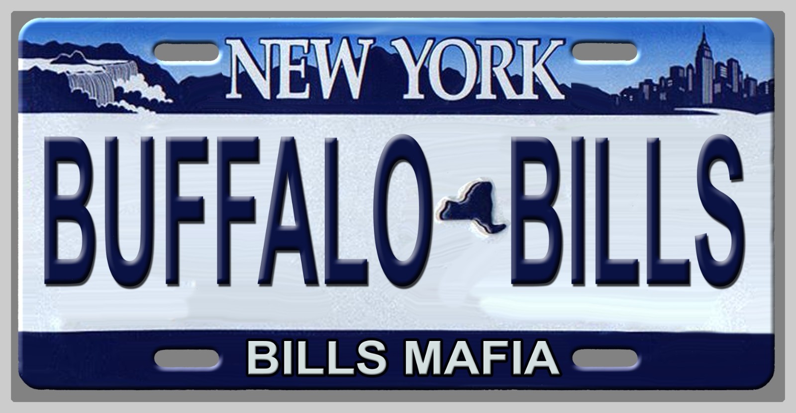 Buffalo Bills Bills Mafia New York Vanity License Plate Auto Tag Fan Art Sign