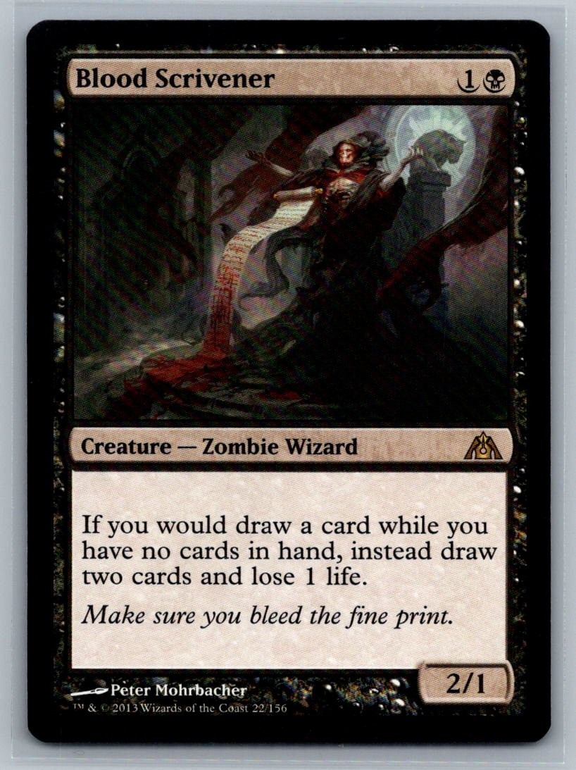Blood Scrivener, 022/156, Dragon’s Maze, Rare, MTG Game