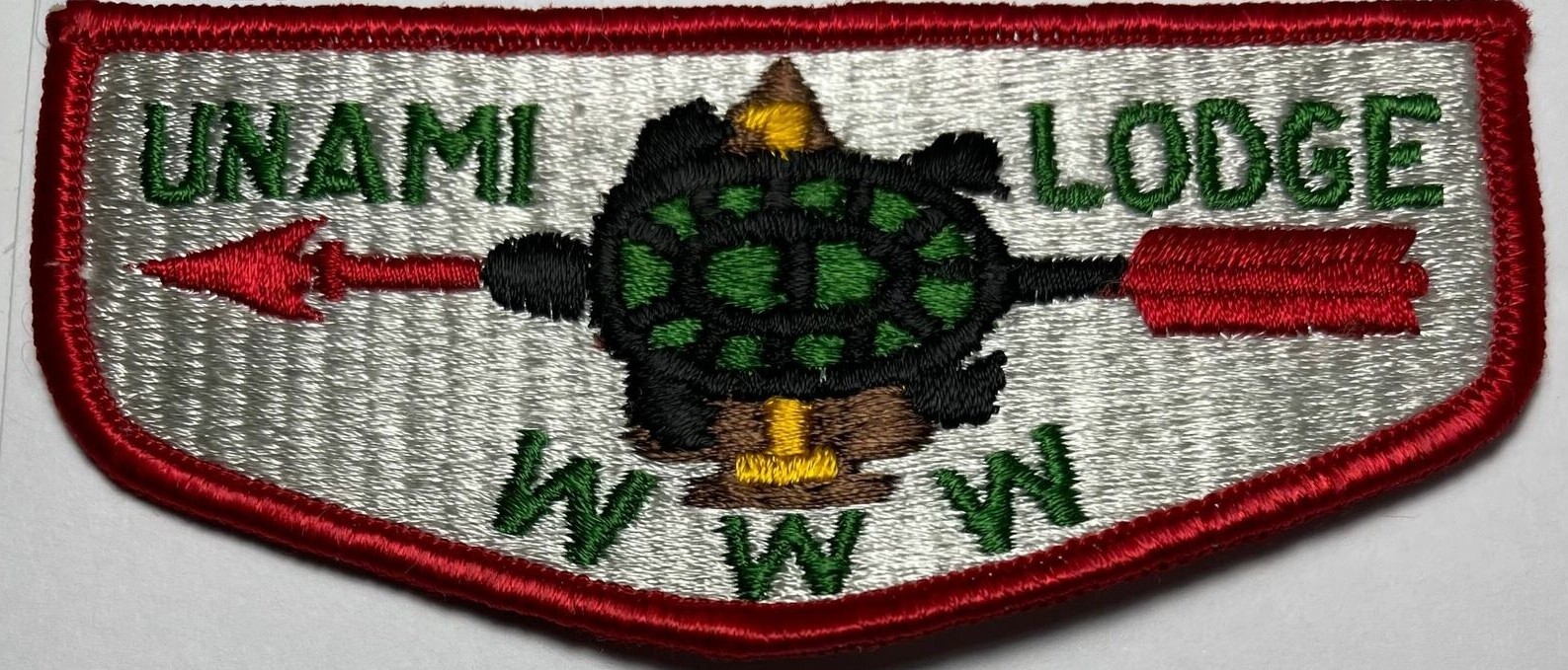 Boy Scout OA 1 Unami Lodge Red Border Flap