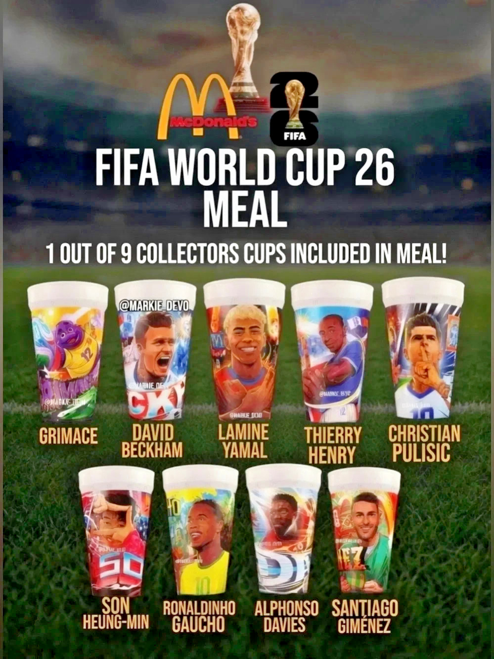 McDonald’s 2026 FIFA World Cup Collectible Cups