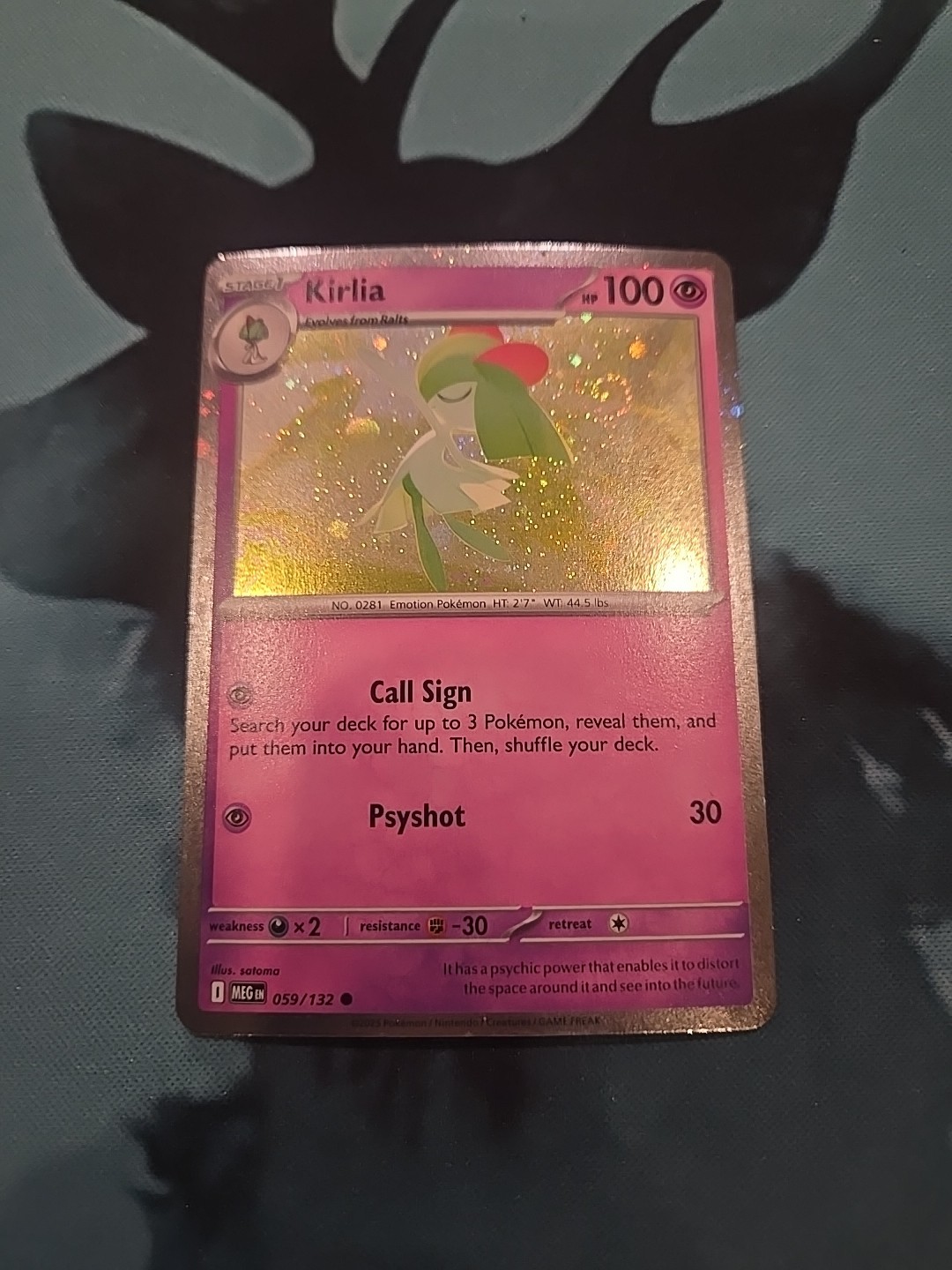 Kirlia 059/132 Mega Evolution Cosmos Holo Promo SWIRL Pokemon TCG