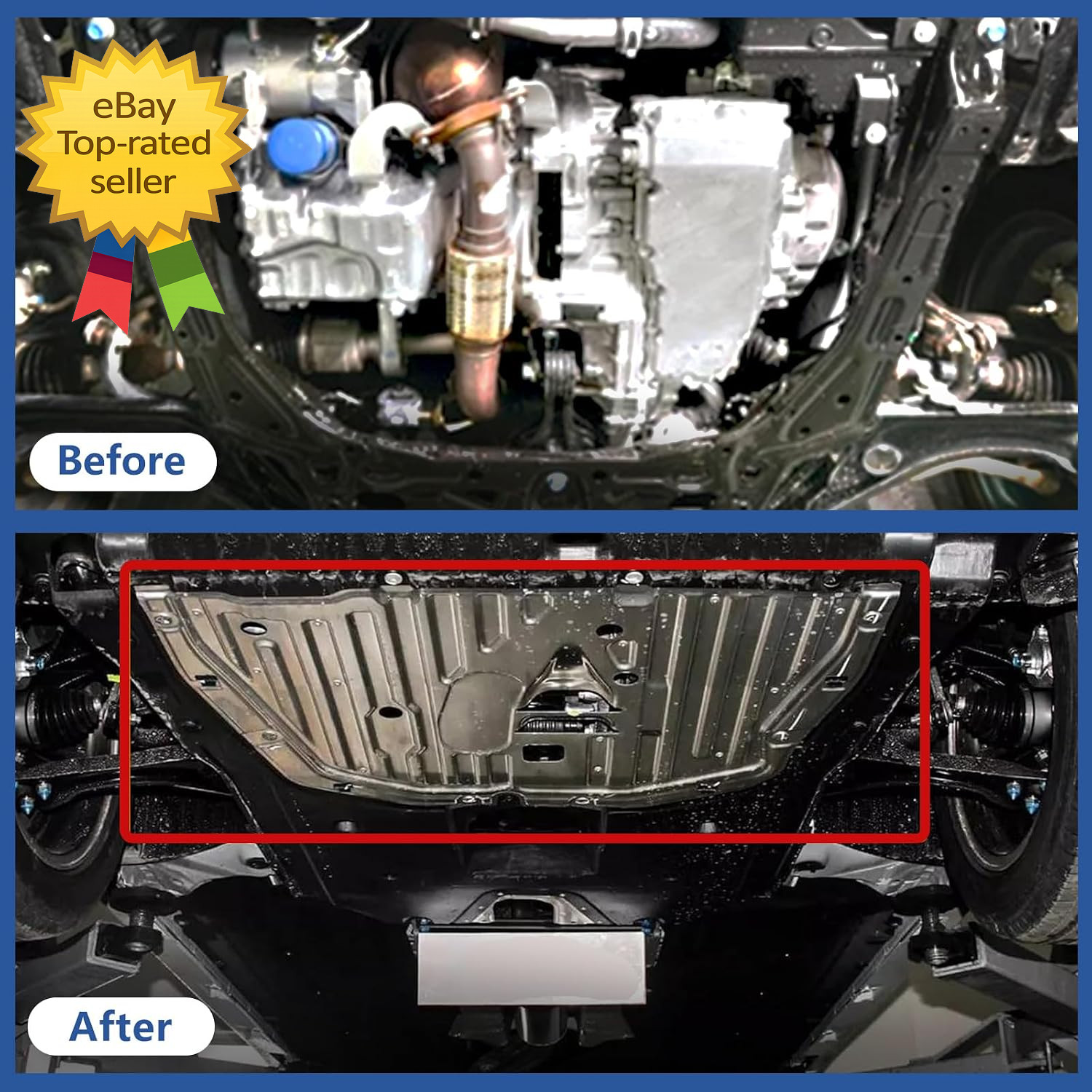 Engine Splash Shield for Civic 2016 2021 Aluminum Front Underbody Guard Cover