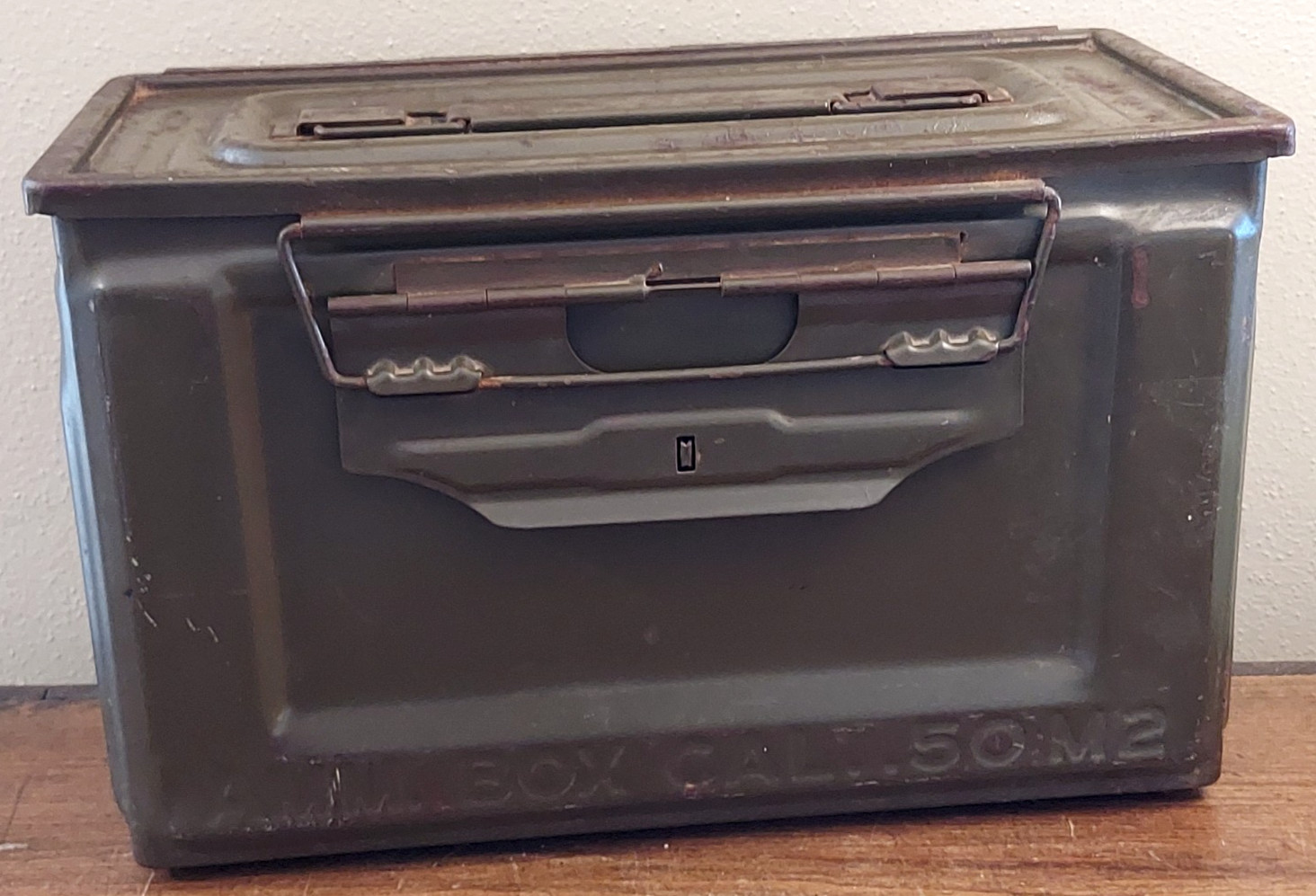 US WW2 Era 50 Cal Ammunition M2 Ammo Box Can Flaming Bomb UNITED