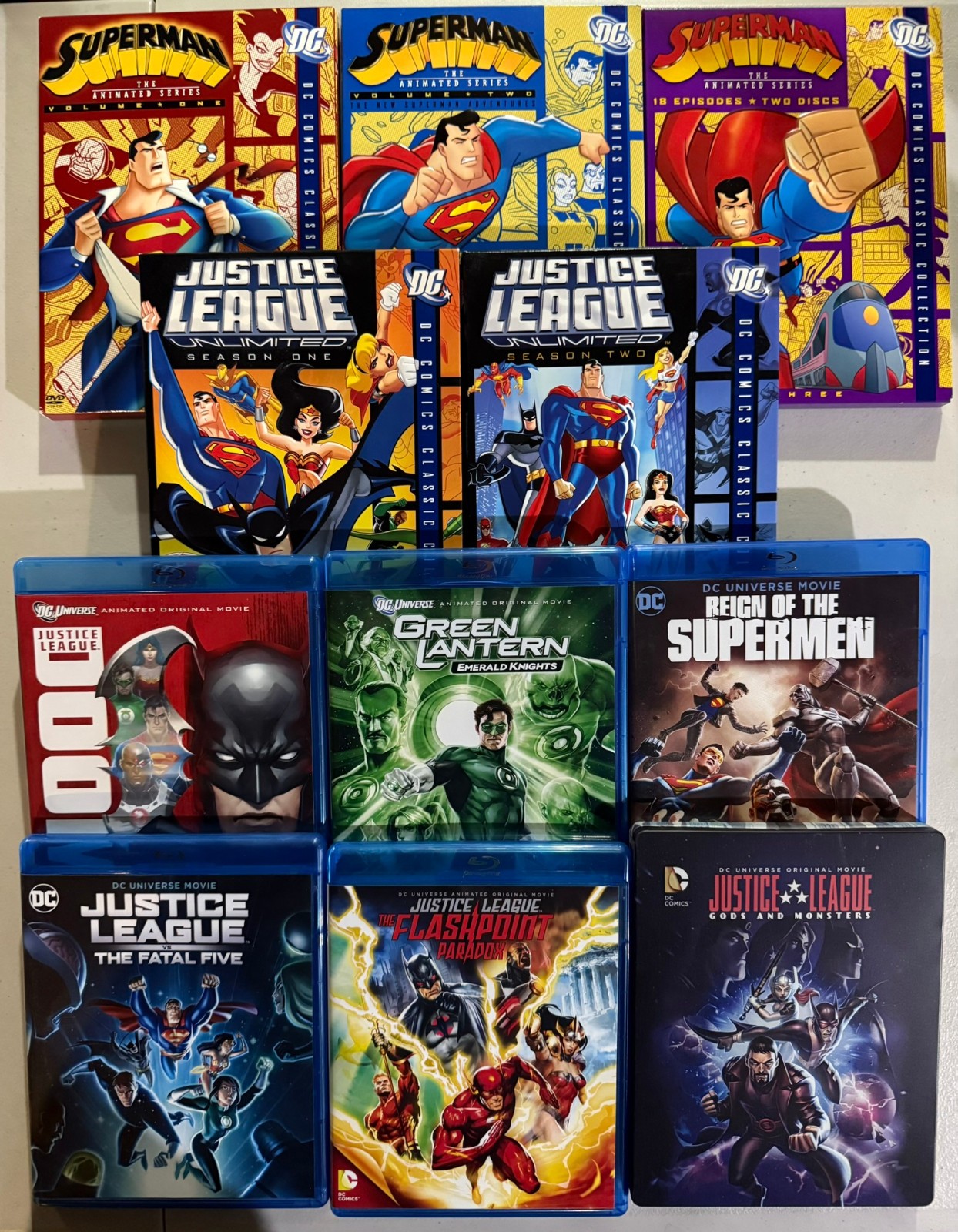 DC Comics Animation Lot Movies & Shows (DVD Blu-Ray) – Superman Justice League