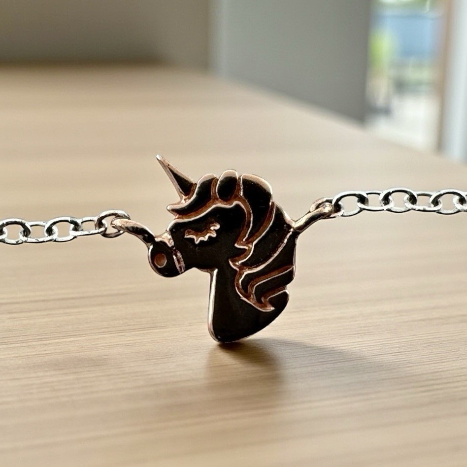 UNICORN HORSE Vintage STERLING SILVER Mythical Fantasy PENDANT NECKLACE Figure