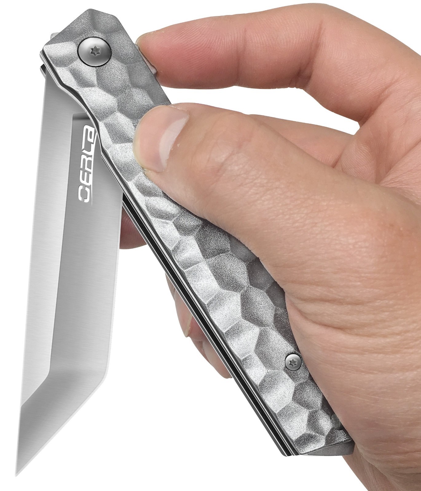 OerLa EDC Pocket Folding Knife- Ball Bearing Quickly Open – 3.54″ Blade (Silver)
