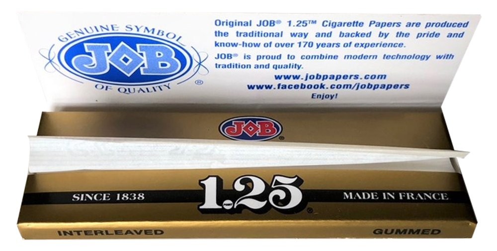 – 1.25″ Gold Rolling Papers – 5 Booklets with 24 Leaves per Booklet