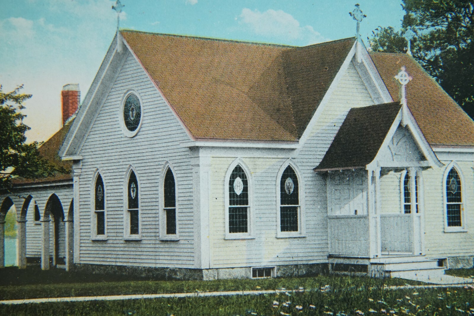Castine Maine, Catholic Town Church 1920’s Postcard, EXCELLENT Condition!