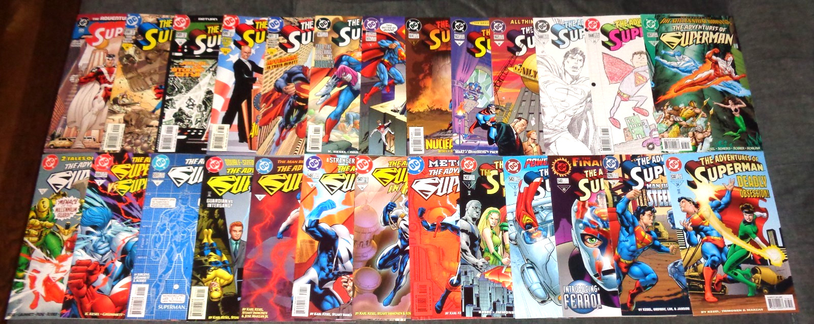 ADVENTURES OF SUPERMAN (1987) comic book (LOT OF 26) ranging # 538- 624 (G-35)