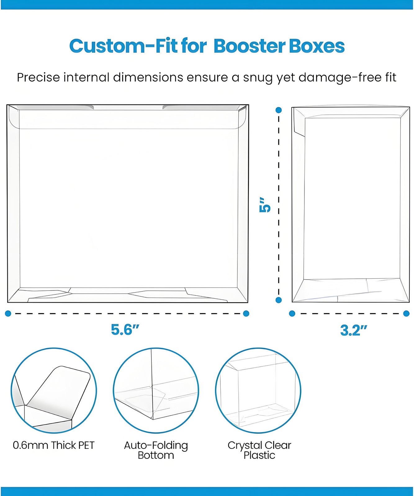 5/10 Pcs Dust Scratch Resistant Case For Pokemon TCG Booster Box Free Ship US