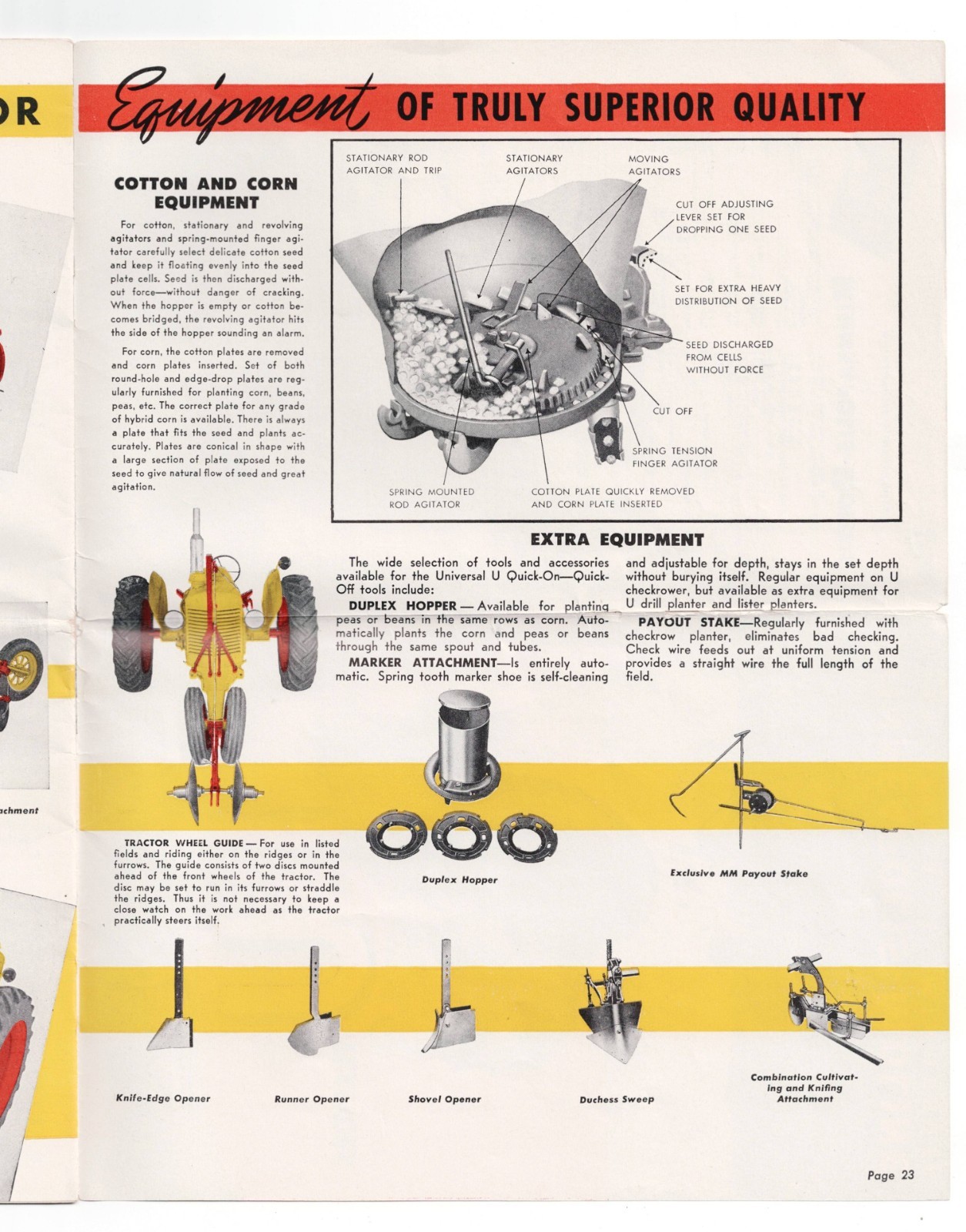 MINNEAPOLIS-MOLINE VISIONLINED “U” TRACTORS 24 PAGE BROCHURE