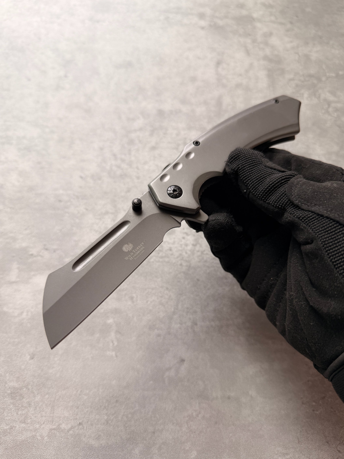 7.75″ Spring Assisted Folding Pocket Knife, Grey Metal Handle