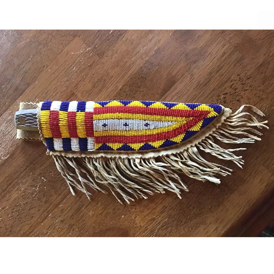 Indian Beaded Native American Sioux Handmade Knife Sheath